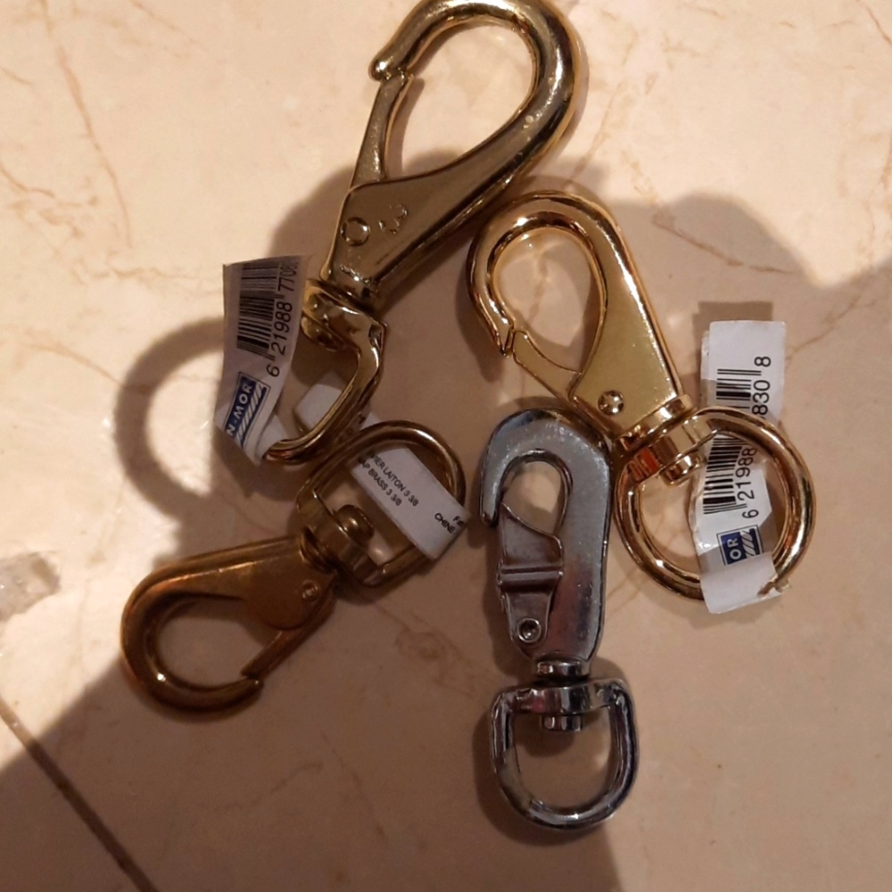 NWT LOT OF 4 HUGE HEAVY-DUTY CHAIN LOBSTER CLAW CLASPS